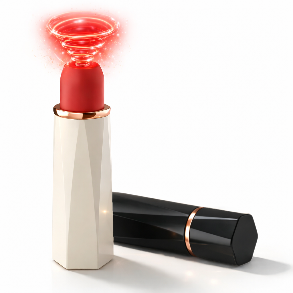 Massageador Feminino Formato Batom Com Sucção